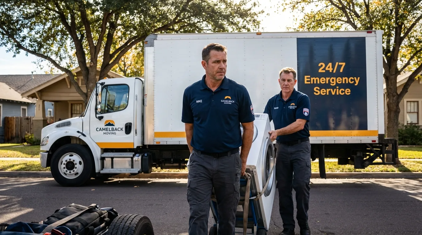 CamelBack Moving crew loading furniture in Woodland, CA